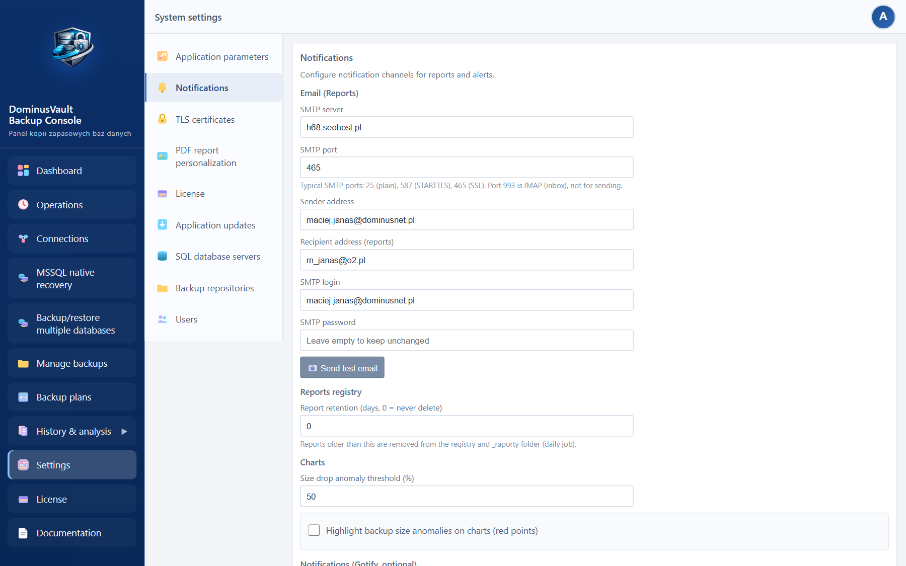 Settings — Notifications